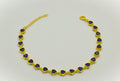 gold blue heart bileklik