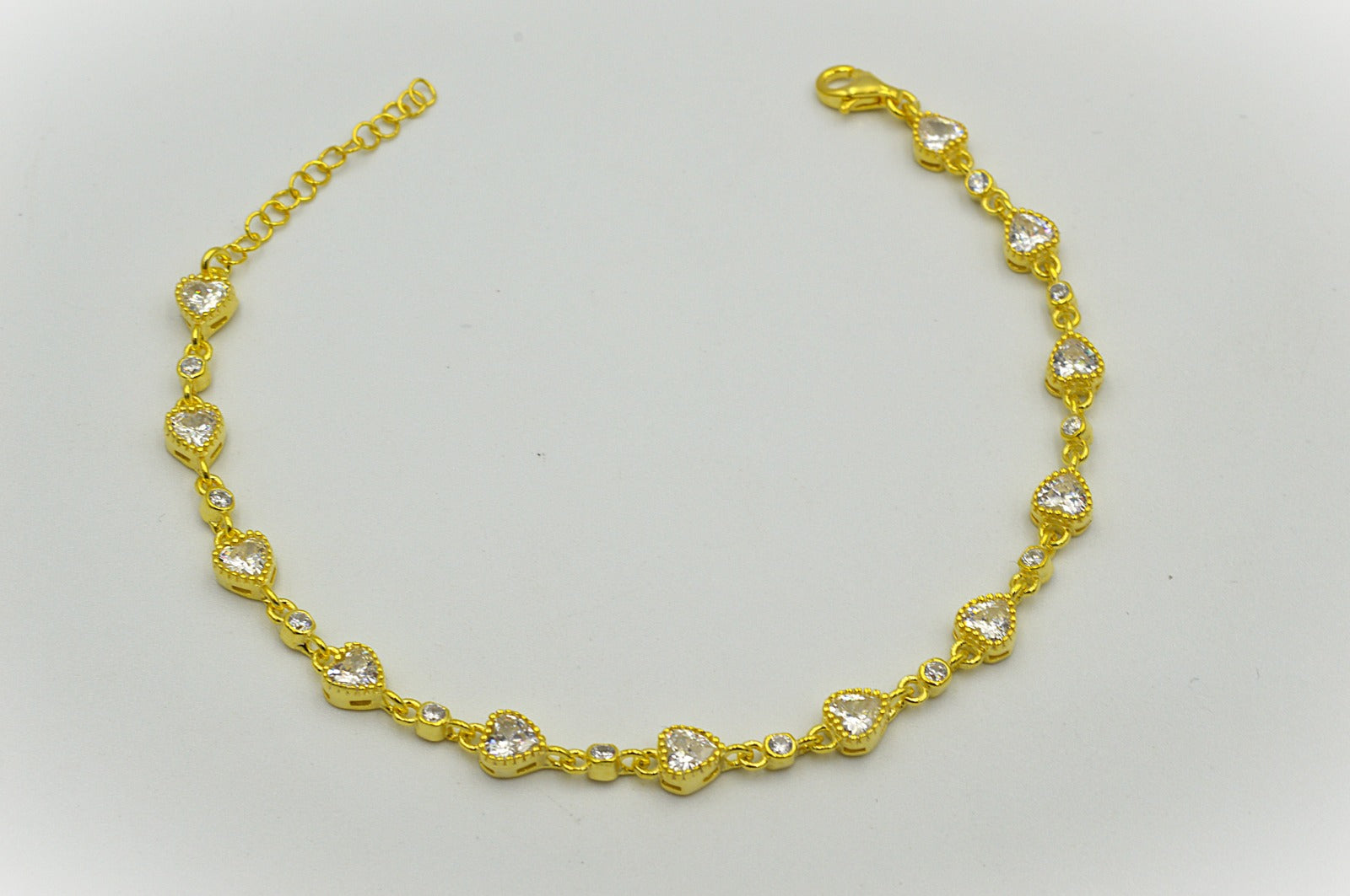 gold heart bileklik